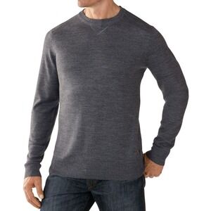 Smartwool Merino Kiva Ridge Sweater Men's Small Dark Grey Crewneck Pullover Wool